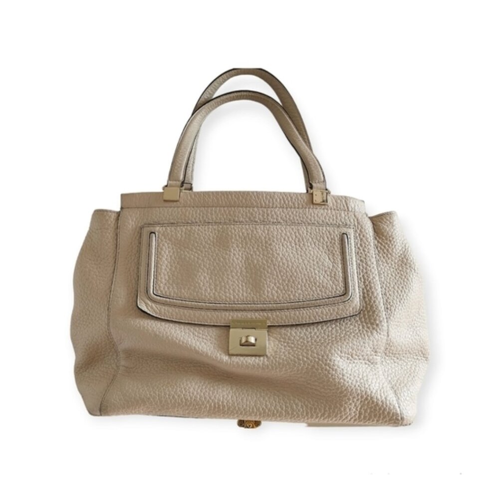 KATE Spade cream beige tote bag purse pebble finish